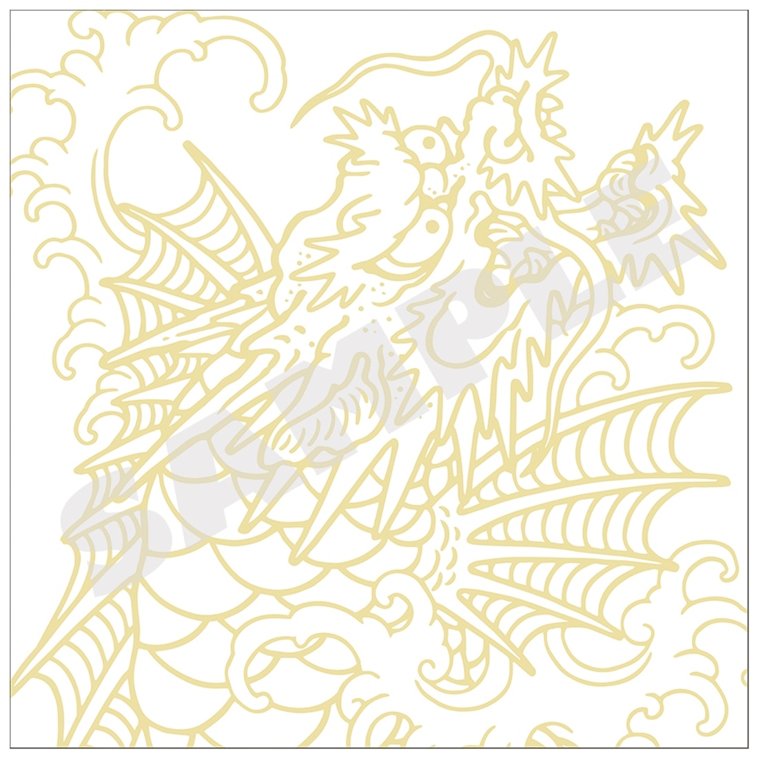 『龍が如く』 冠婚葬祭展 【マンガート ビームスコラボ】ハンカチ 白 白