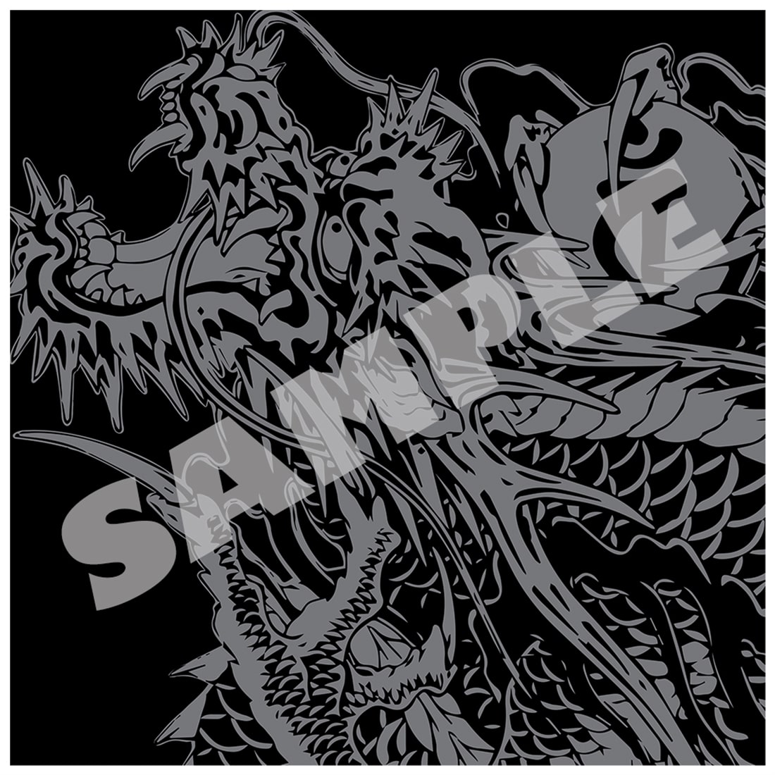 『龍が如く』 冠婚葬祭展 【マンガート ビームスコラボ】ハンカチ 黒 黒