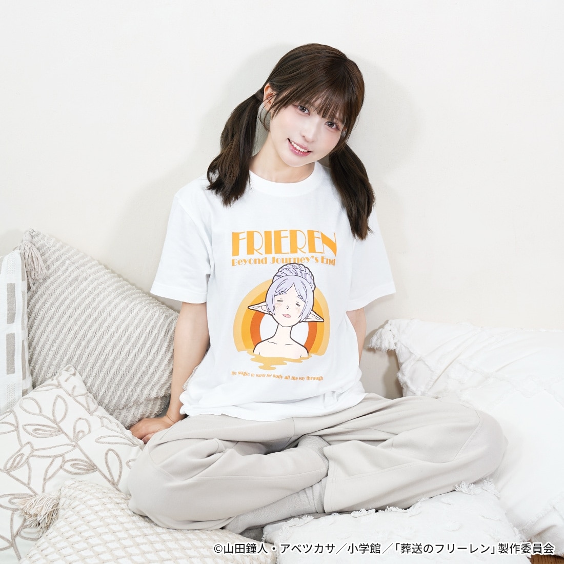 葬送のフリーレン 温泉のフリーレン Tシャツ L L