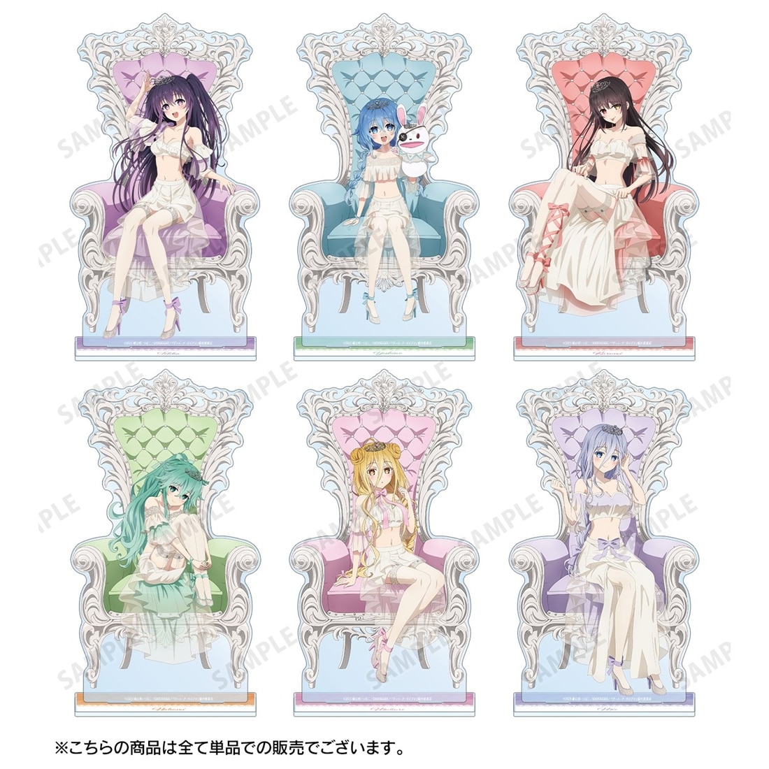 デート・ア・ライブV 描き下ろし 時崎狂三 プリンセス玉座ver. 特大アクリルスタンド
