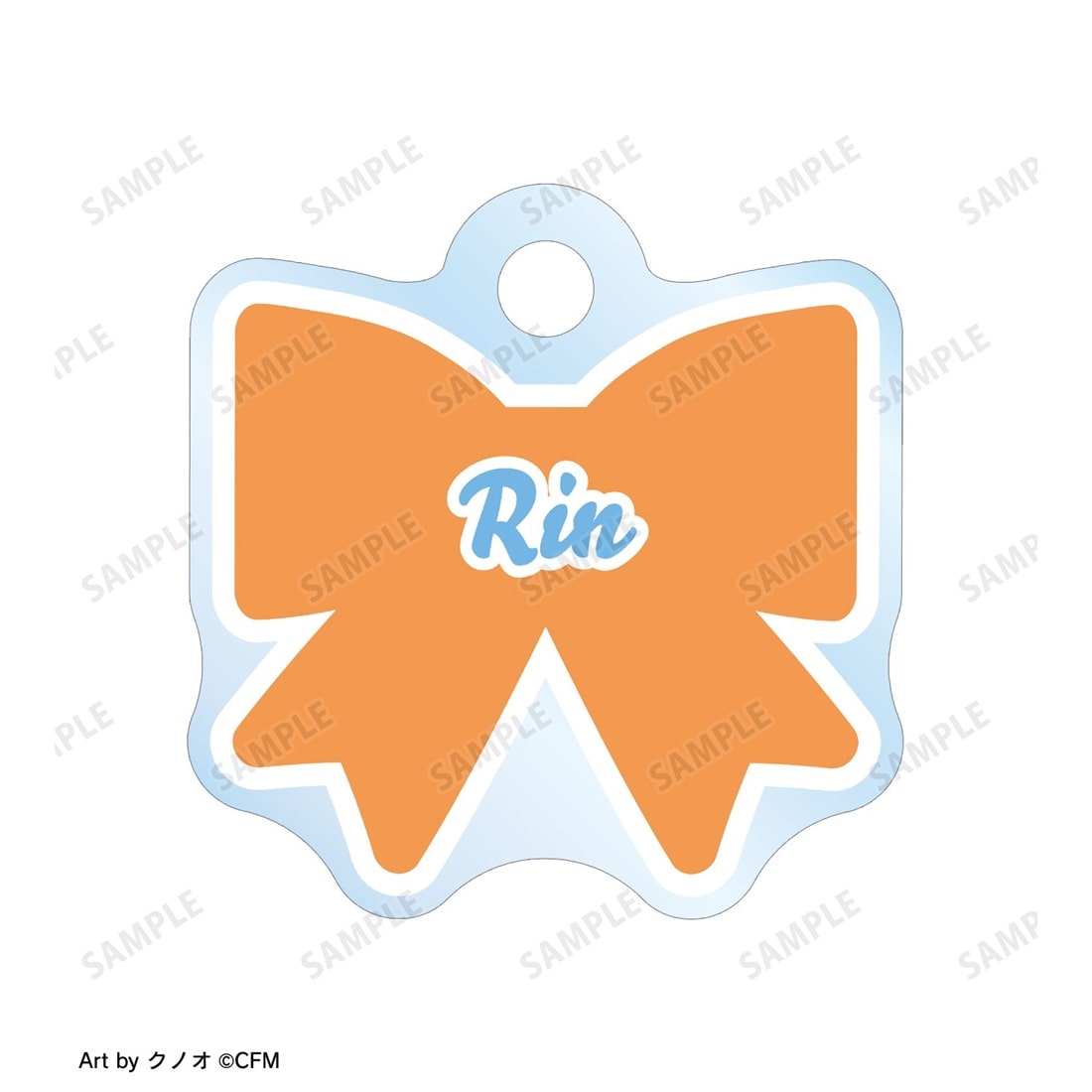 初音ミク 描き下ろし 鏡音リン 私服ver. Art by クノオ 2連ワイヤーアクリルキーホルダー