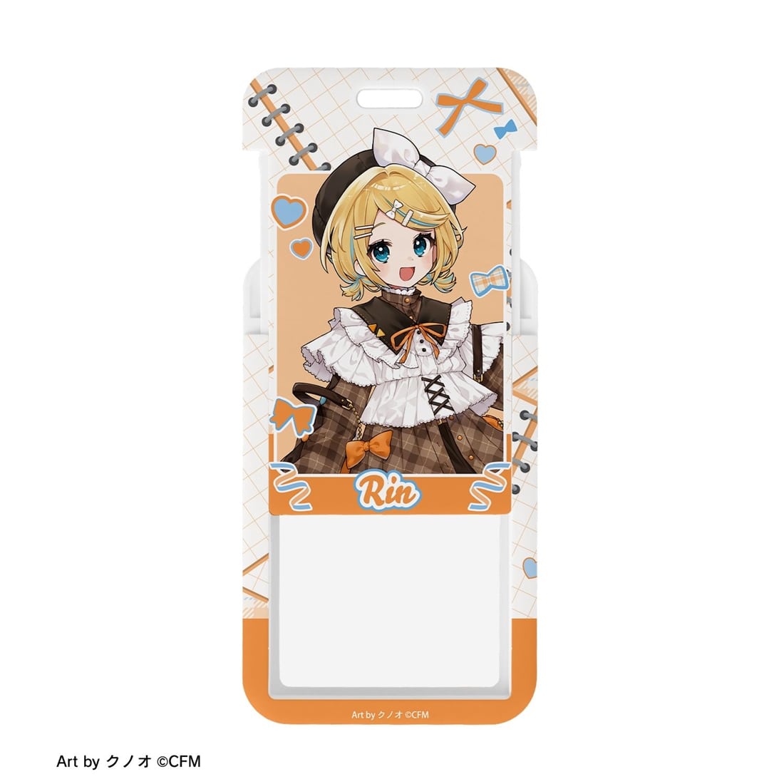 初音ミク 描き下ろし 鏡音リン 私服ver. Art by クノオ フォトカードホルダー