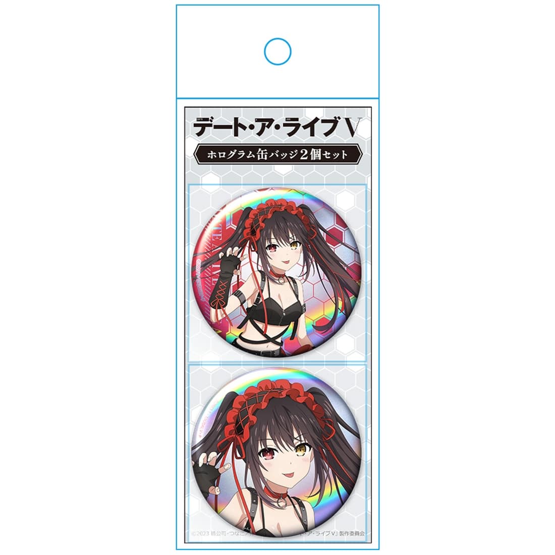デート・ア・ライブV ホログラム缶バッジ2個セット 時崎狂三 ゴシックパンクver. 【描き下ろし】