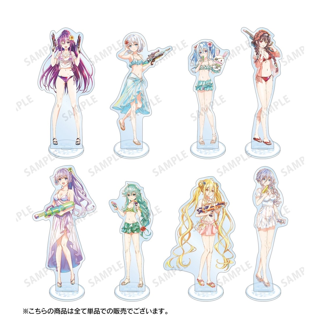 デート・ア・ライブV 描き下ろし 夜刀神十香 デート・ア・バカンスver. Ani-Art aqua label BIGアクリルスタンド