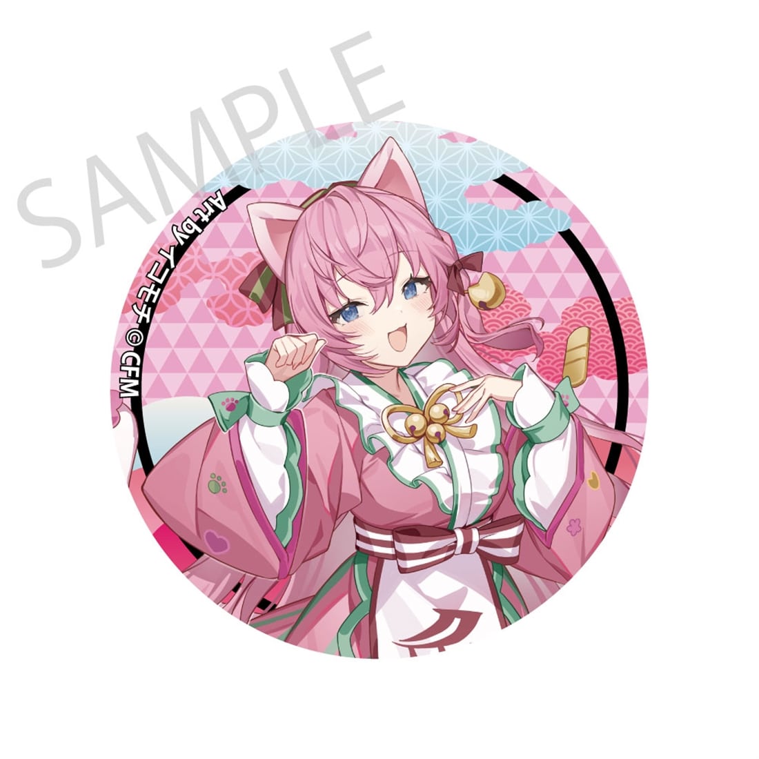 初音ミク×招き猫×真夏の熊谷」キラキラトレーディング缶バッジ Art by