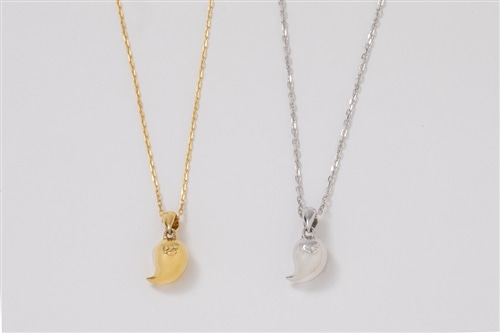 心理カウンセラーmasa　たまちゃん言霊ネックレス　10金　立体　ホワイトゴールド