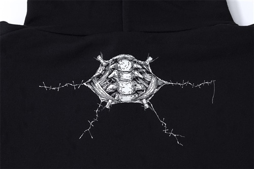 猟奇！ 『人獣細工』パーカー グレージュ L: ファッション | カドスト