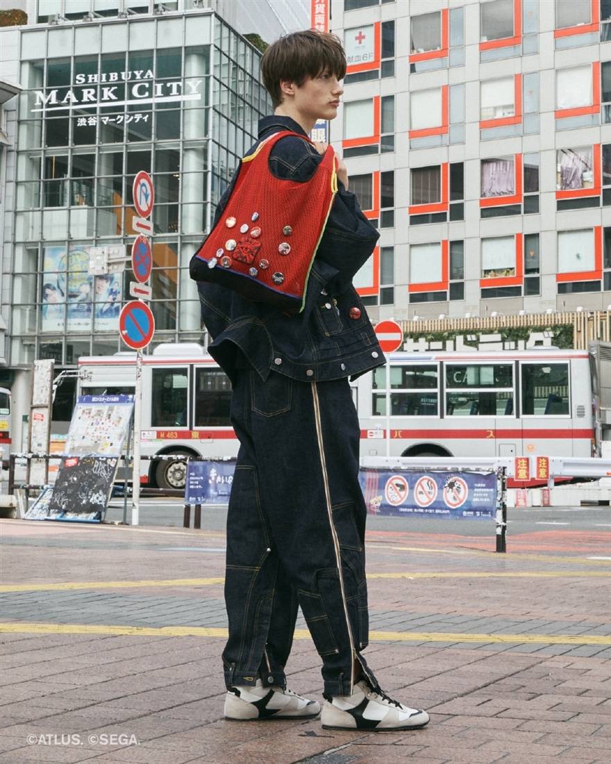 beautiful people×P5R flip mesh bag red（メメントス） red（メメントス）