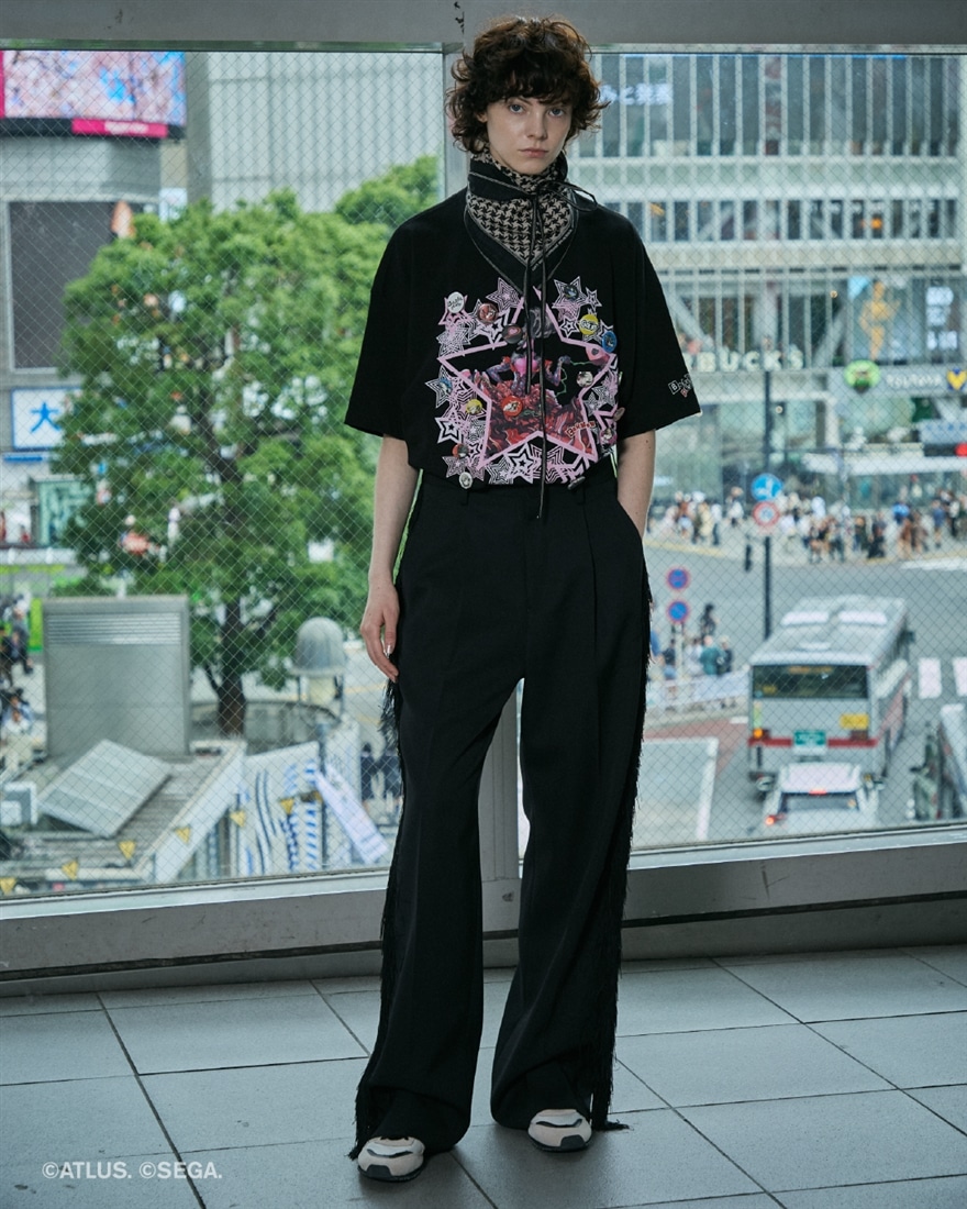 beautiful people×P5R high twist jersey T-shirts blk×pink（CaRMEN） 38サイズ 38サイズ pink（CaRMEN）
