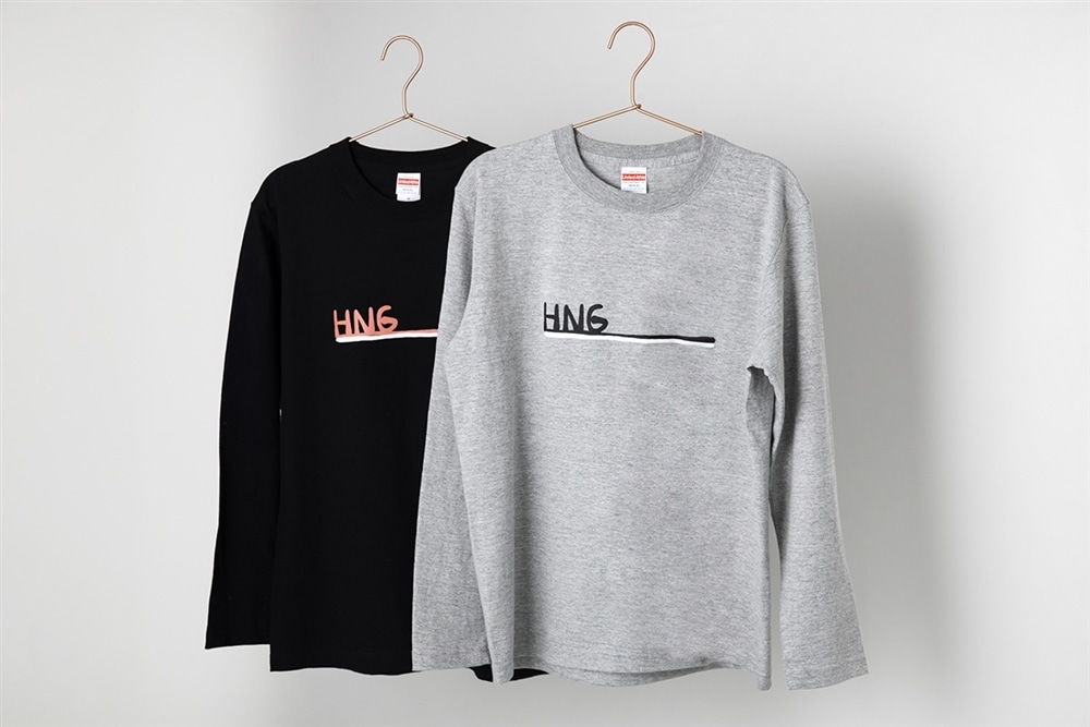 高良くんと天城くん　HNGロゴ　ロングスリーブTシャツ グレー