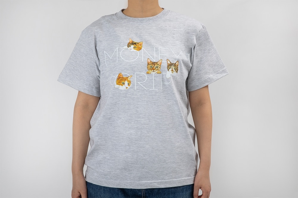 メンタリストDaiGo　マネースクリプト猫Tシャツ グレー　S