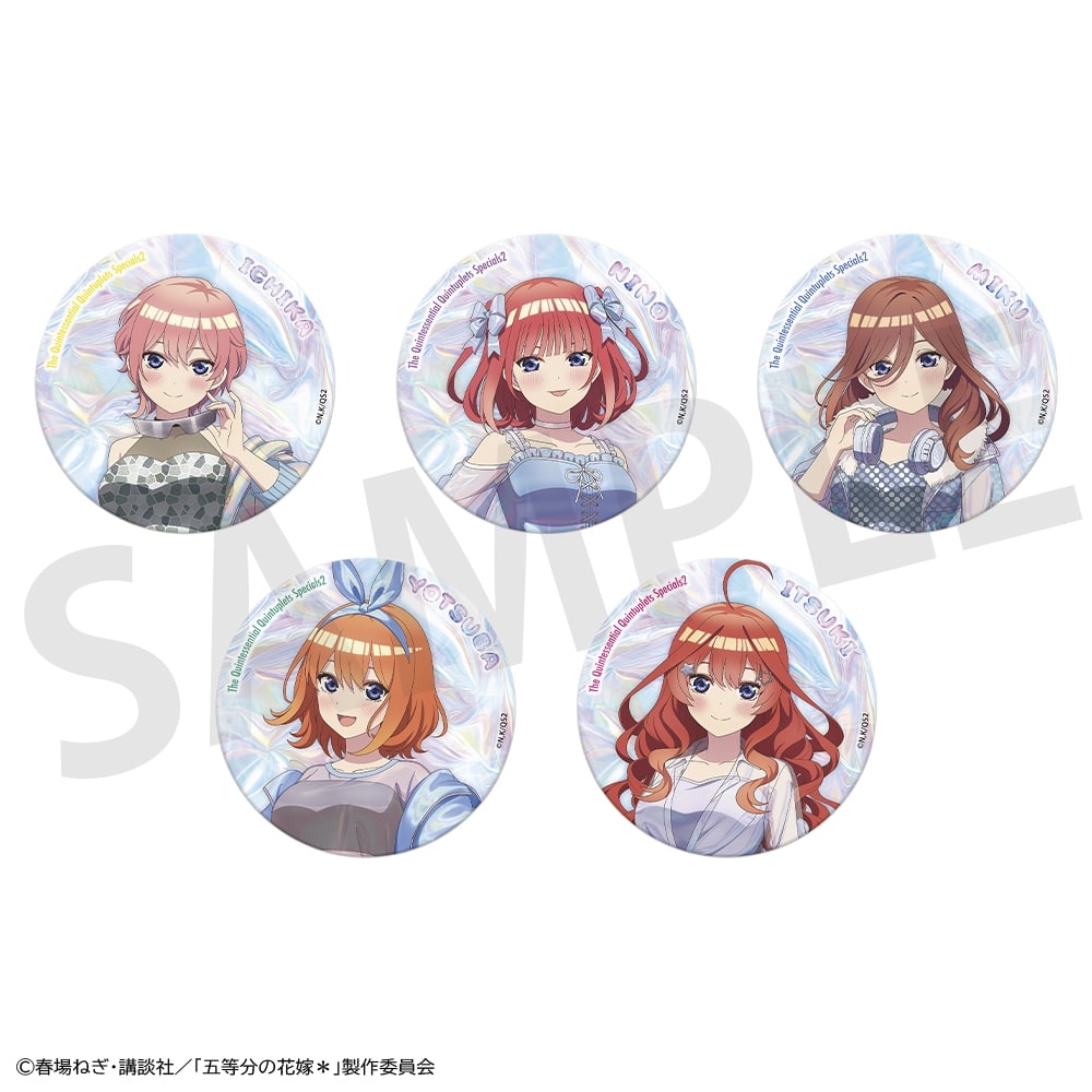 【事後通販】 「五等分の花嫁＊」おおきなキラキラ缶バッジ 中野三玖