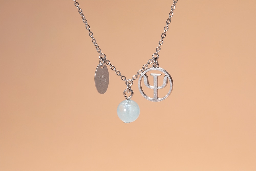 イケメン気功師シュン　Ψ×アクアマリン　シルバーブレスレット＆ネックレスセット（特典：限定映像URL付き）