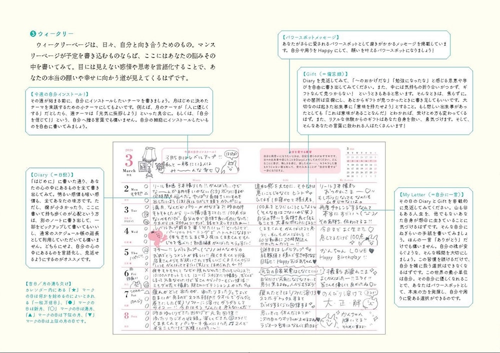 かんころ手帳　2026　I’m a living Power Spot Schedule Book　2026