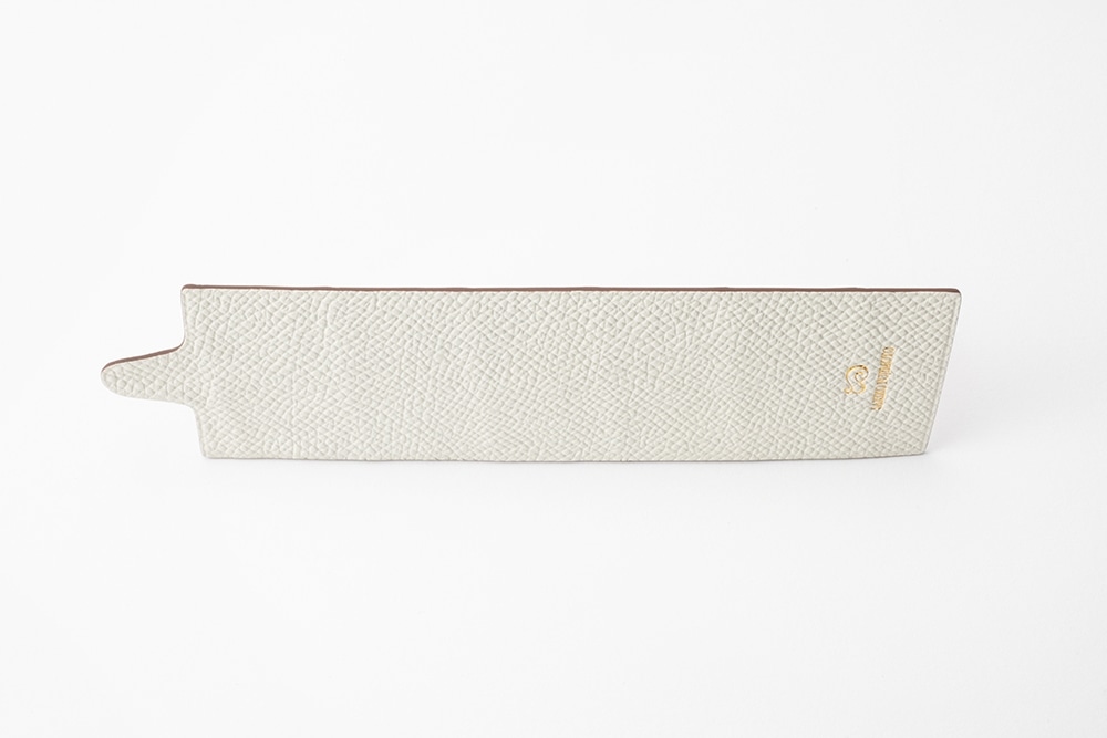 藤本さきこ　クロコダイルブックマーク【オールドピンク×アイボリー】