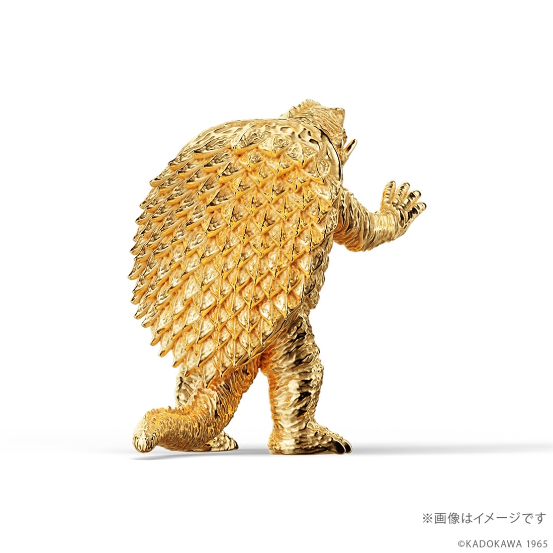 「ガメラ」（1965）フィギュア シルバーモデル（イエローゴールドコーティング）