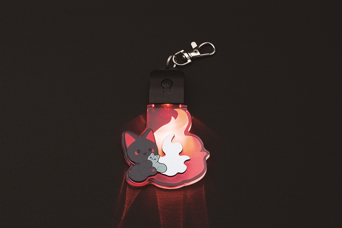 『かみさまキツネとサラリーマン』LED狐火キーホルダーシリーズ　クロ