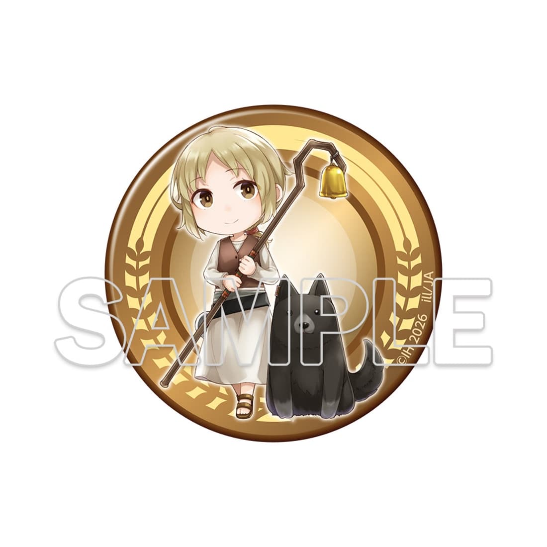 『狼と香辛料』原作20周年記念 トレーディング缶バッジ　描き下ろしミニキャラver.