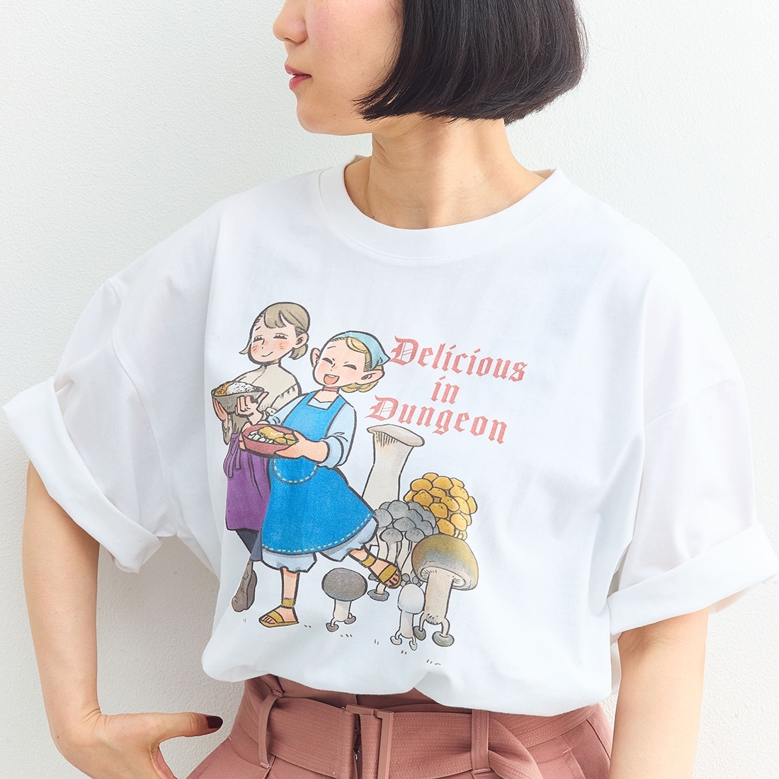 【二次受注】「公式レシピブック おうちで作れるダンジョン飯」九井諒子描き下ろし　Tシャツ（マルシルとファリン）