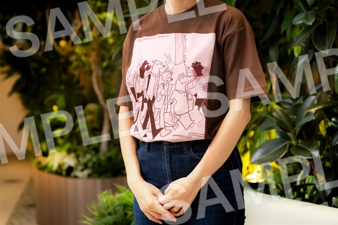 おもいこみのノラ２　Tシャツ（L）　ブラウン
