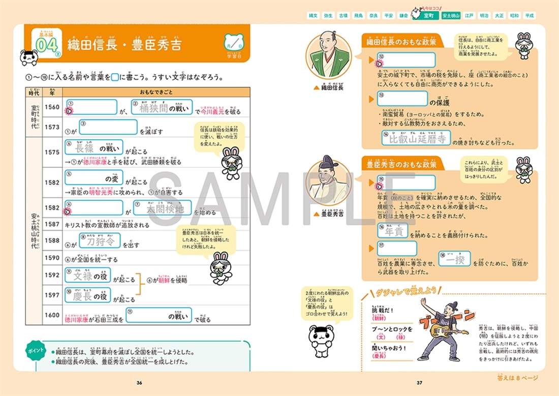 四谷大塚の やさしくスタート中学入試　歴史年表まとめノート