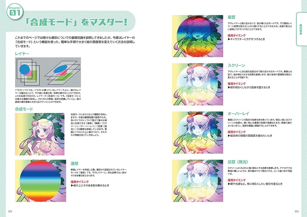 キャライラストの色塗りルール