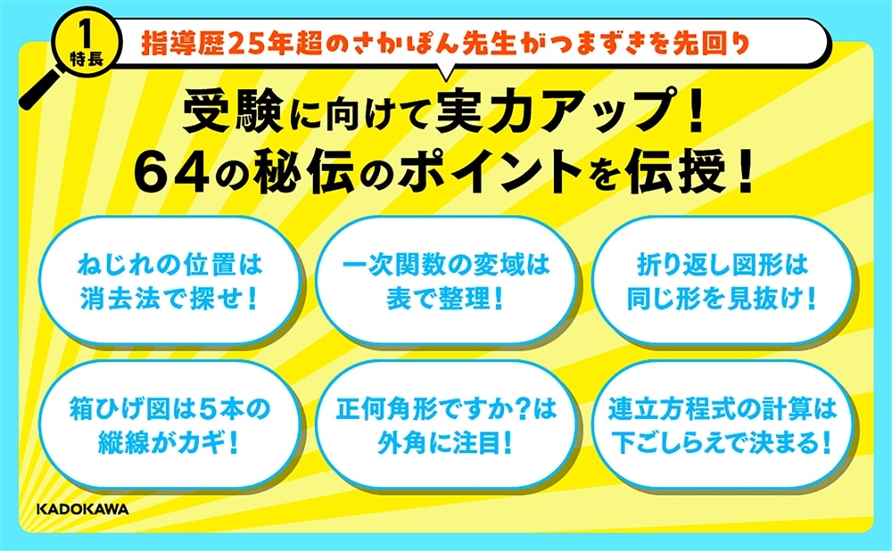 ３分でニガテを解決！ さかぽん先生の　中学数学　秘伝のレッスン