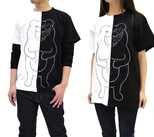 モノクマ グラフィック ニコイチTシャツ/WHITE×BLACK-L WHITE×BLACK-L