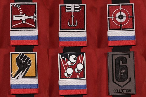 6コレクション　レッドパーカー　オペレーター パッチ 5種セット付Fuze　Glaz　Kapkan　Tachanka　Finka）　サイズL サイズL