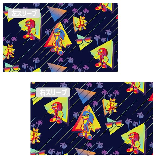 ソニック・ザ・ヘッジホッグ総柄 両面フルグラフィックTシャツL L