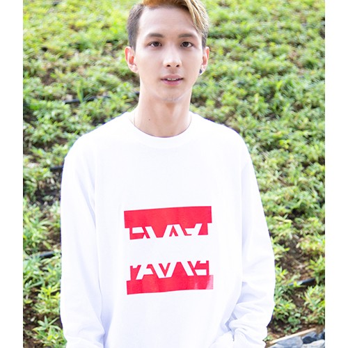 『FAV gaming』SPLIT LOGO LONG SLEEVE WHITEM M
