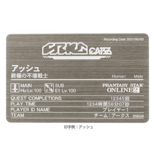 『PSO2』アークス勲章【受注生産】基本セット+追加カード3枚 基本セット+追加カード3枚