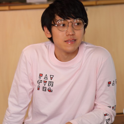 FAV gaming BLOCK Print Long Sleeve PinkL size Lサイズ