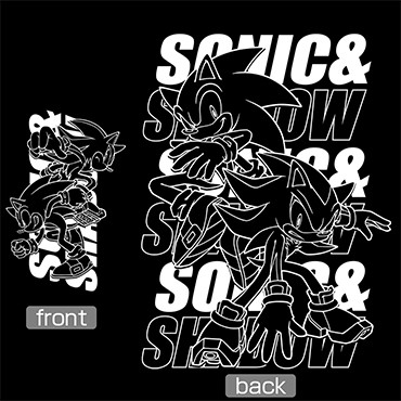 SONIC＆SHADOW ジップパーカーBLACK-S BLACK-S