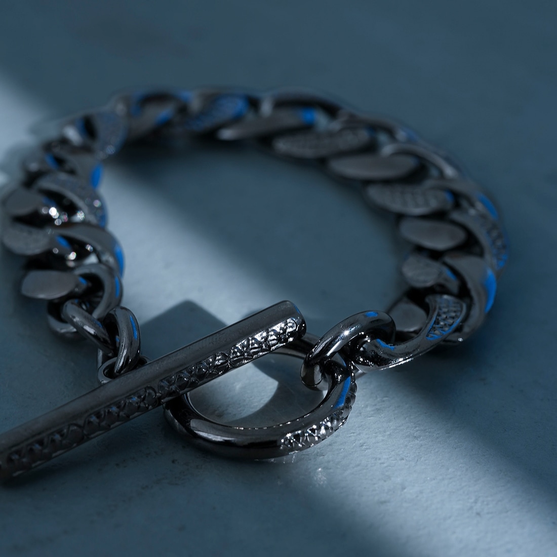 【龍が如く】OX JEWELRy Limited Scale Chain Bracelet for ICHIBAN KASUGA ブラック　Sサイズ ブラック Sサイズ