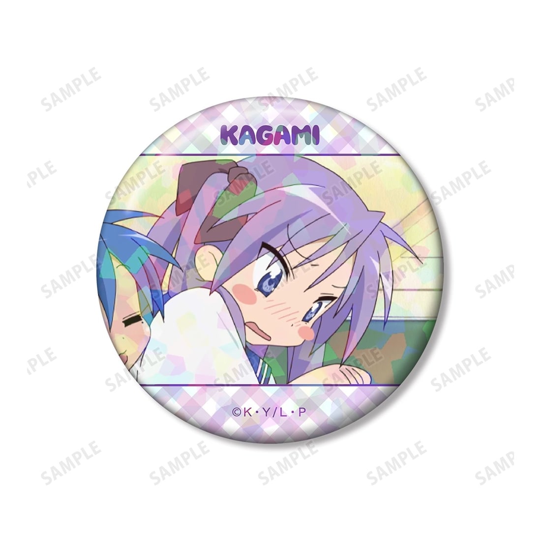 らき☆すた 柊かがみ 場面写ホログラム缶バッジ3個セット