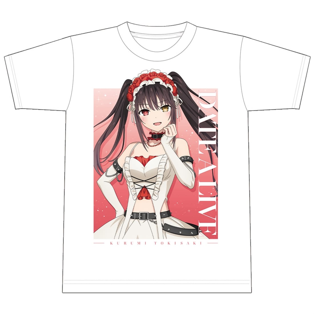 デート・ア・ライブV Tシャツ 時崎狂三 ゴシックパンク ホワイトver. Mサイズ 【描き下ろし】 M