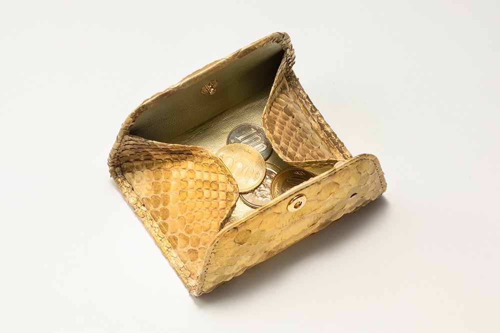 【数量限定】ハッピー.三姉妹　金運アップ巳守豆財布（みまもりまめざいふ）　シャンパンゴールド