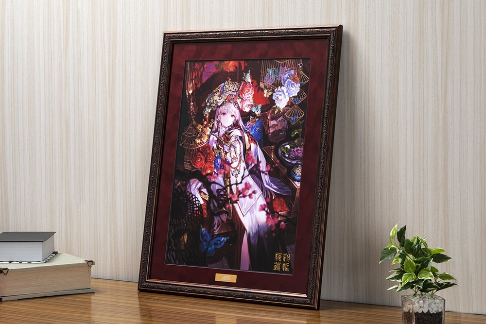 藤ちょこ　額装複製原画　『祝彩巡礼』特装版カバーイラスト　B4