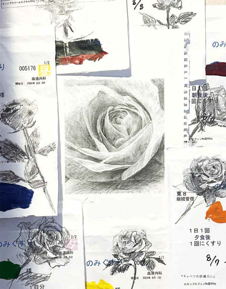 はなりーまん作品集「花と人」＆今治産オリジナルプリント「花やぐハンドタオル」セット