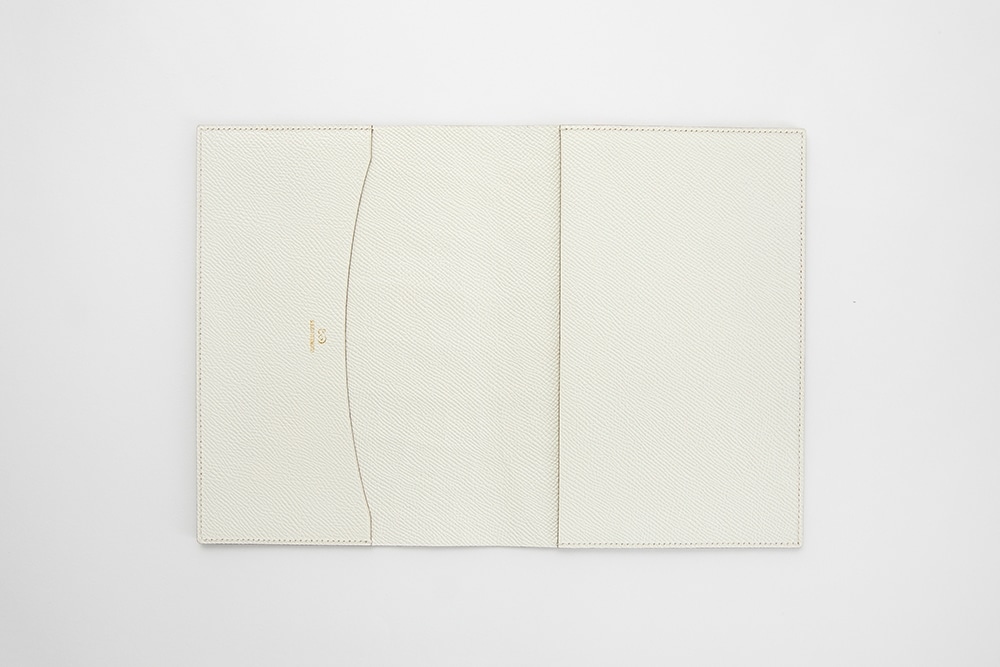 藤本さきこ　クロコダイル手帳カバー【オールドピンク×アイボリー】