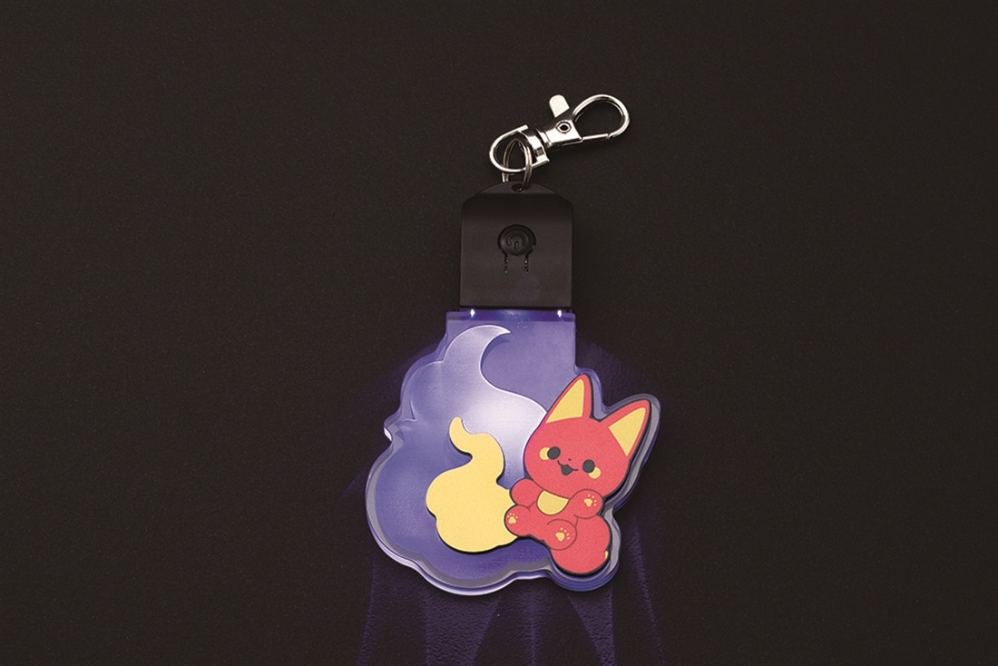 『かみさまキツネとサラリーマン』LED狐火キーホルダーシリーズ　ベニ
