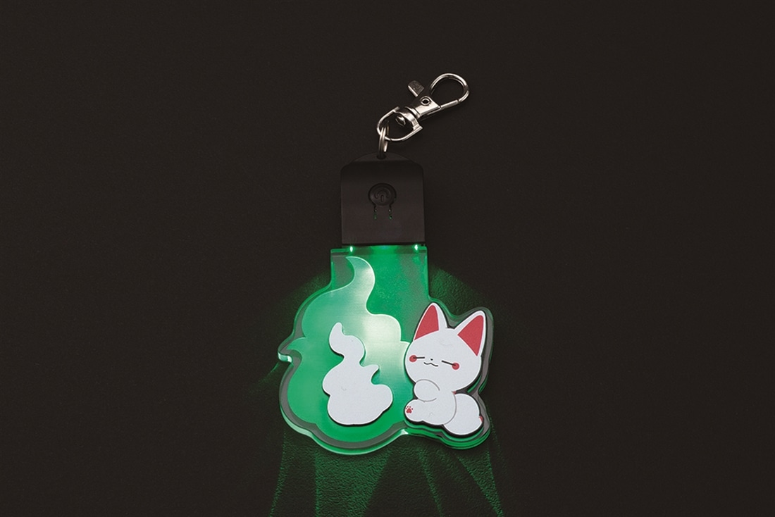 『かみさまキツネとサラリーマン』LED狐火キーホルダーシリーズ　シロ