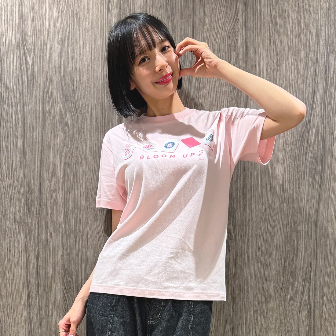 「サクラ牌」BLOOM UP Tシャツ ベビーピンク　Mサイズ ベビーピンク M