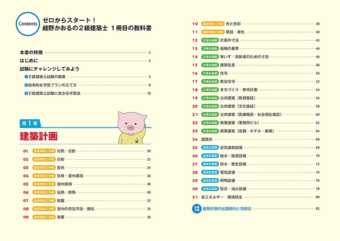 ゼロからスタート！ 越野かおるの２級建築士 １冊目の教科書