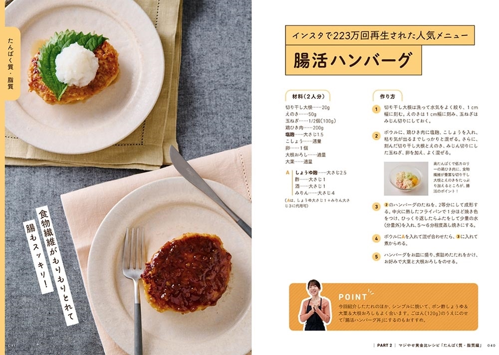 しっかり食べて体重マイナス14kg！　ついでに腸活でするするやせる！ マジやせ黄金比レシピ