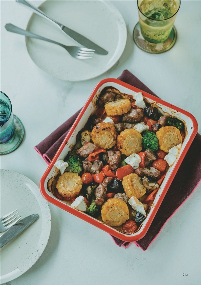 ならべて焼くだけ　オーブンレンジで満足ごはん