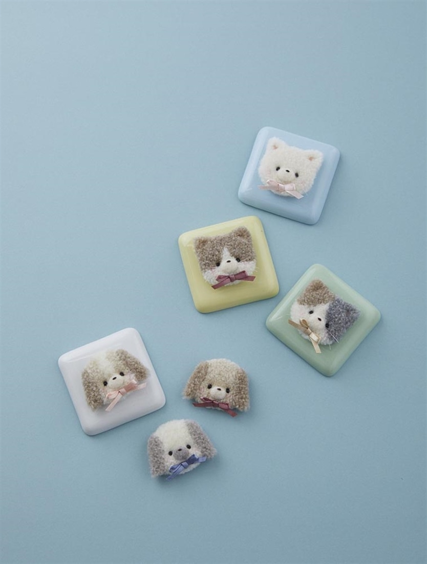 はじめてでも「かわいい」がつくれる！ パンチニードルでつくるもこもこファンシーなどうぶつたち