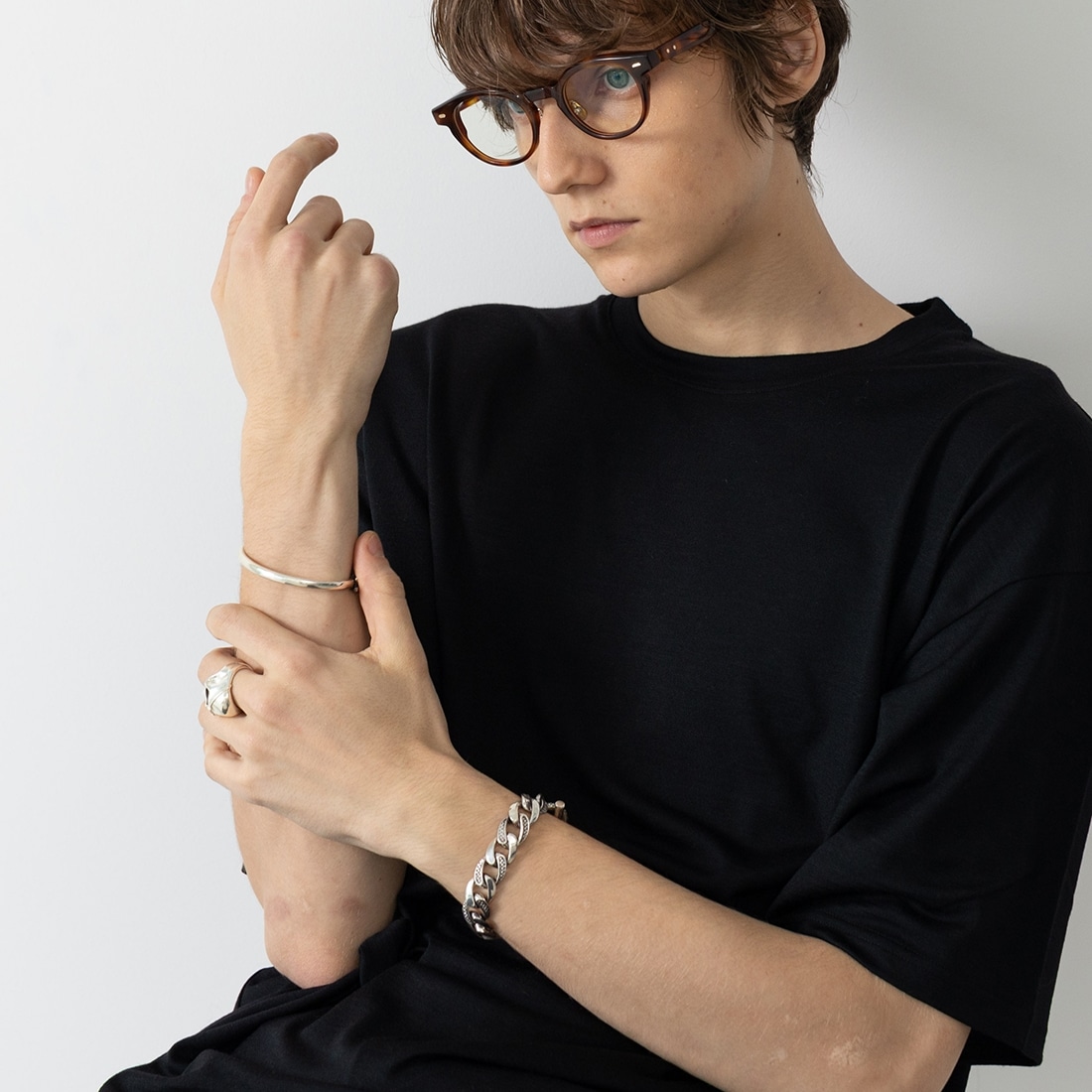 【龍が如く】OX JEWELRy Limited Scale Chain Bracelet for ICHIBAN KASUGA シルバー　Sサイズ シルバー Sサイズ