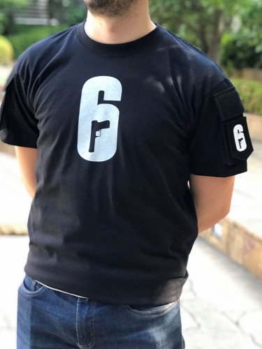 レインボーシックスシージ ポケット付きTシャツ＋ワッペンベース型パッチ (ファントム製)【特典付き】Lサイズ Lサイズ